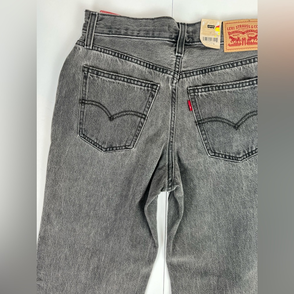 Levi's Women's Low Pro Straight‎ Mid Rise Grey Wash Denim Jeans Size 26 NWT - Picture 6 of 11
